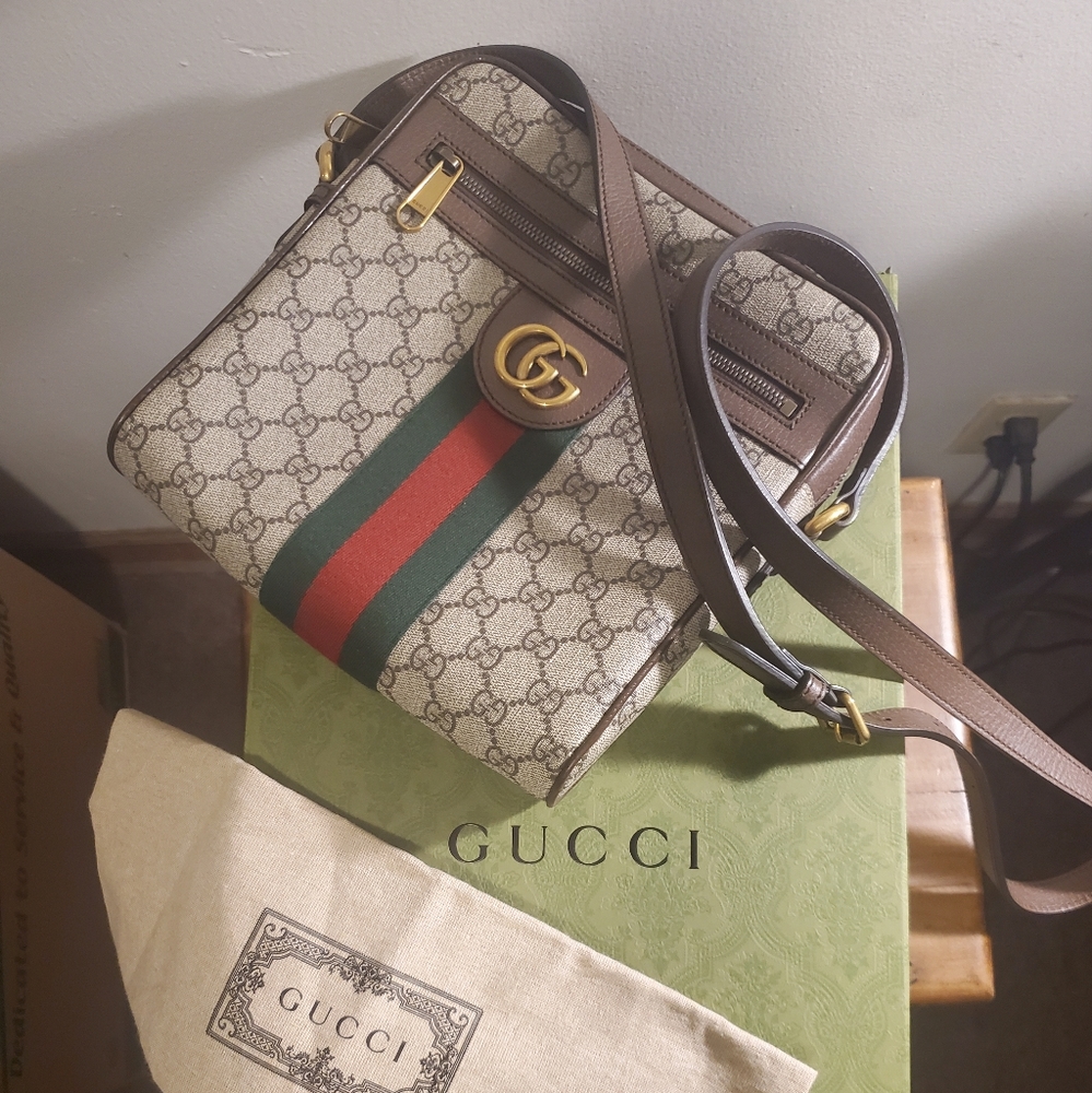Authentic Gucci Ophidia Crossbody Messenger Shoulder Handbag EUC